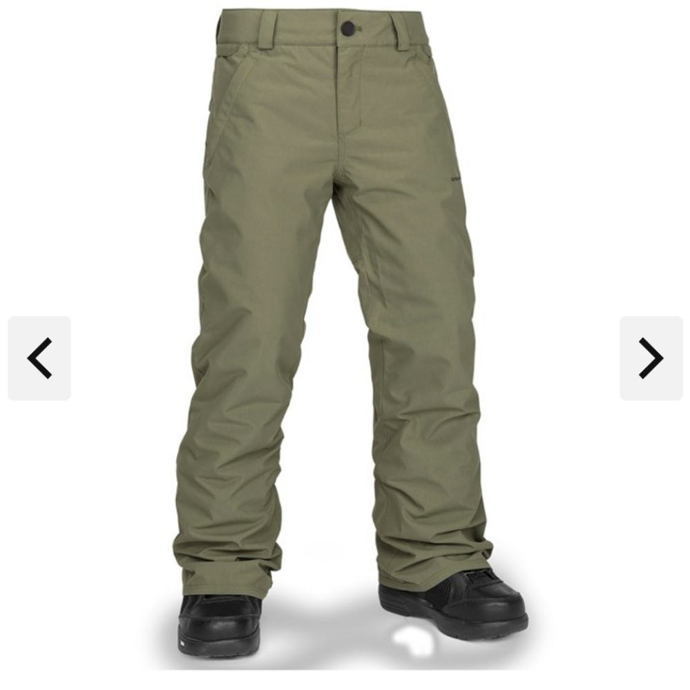 Volcom Freakin Chino Insulated Pants - Boys' Small Green NWT